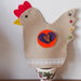 GALLINA in feltro BEIGE.Copriuovo.Decorazione per la cucina country.Perfetta per Pasqua.Accessorio,gioco per bimbi,bomboniera,segnaposto.