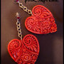 Carved Heart Pink Earrings ♥ Orecchini Cuore ♥ Tarina Style 