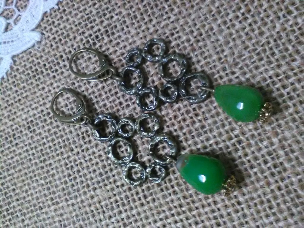 Orecchini argento e pietre goccia