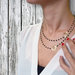 Collana rosario lunga con pietre di spinello nero e oro, fatto a mano, spedizione gratuita