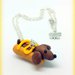 Collana Cane Bassotto salsiccia, in fimo, miniature, idee regalo amica, cani salsiccia, per amanti degli animali, regalo personalizzato