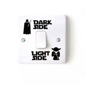 Adesivo sticker interrutore luce STARS WAR light and dark side 