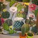 Copricuscino cactus in fiore