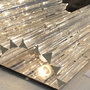 Triedri , ricambi per lampadari di Venini, con pezzi rotti, in vetro, color trasparente, lunghezza 28 cm, 10 cm e personalizzabile, base piatta, cioè taglio a 90 gradi