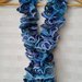 Sciarpa blu turchese a rete
