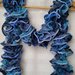 Sciarpa blu turchese a rete