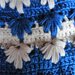 Berretto donna ad uncinetto // Cappello donna misto lana e alpaca // Berretto donna realizzato a mano // Berretto bicolore bianco e blu