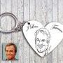 PORTACHIAVI PERSONALIZZATO CON FOTO CARICATURA REGALO MATRIMONIO FESTE BATTESIMO