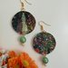 Orecchini di carta pendenti Gustav Klimt "Tha dancer" con perline