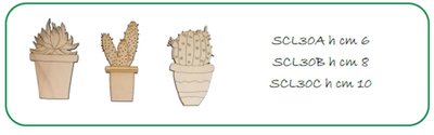 SET TRE CACTUS SAGOME LEGNO COMPENSATO DA MM. 3 DA DIPINGERE SET TRE CACTUS SAGOME LEGNO COMPENSATO DA MM. 3 DA DIPINGERE