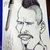 Disegno caricatura Marek Hamsik a penna nera Napoli ritratto caricature calcio