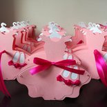 Scatolina porta confetti segnaposto cresima comunione battesimo nascita matrimonio vestitino ballerina balletto danza 