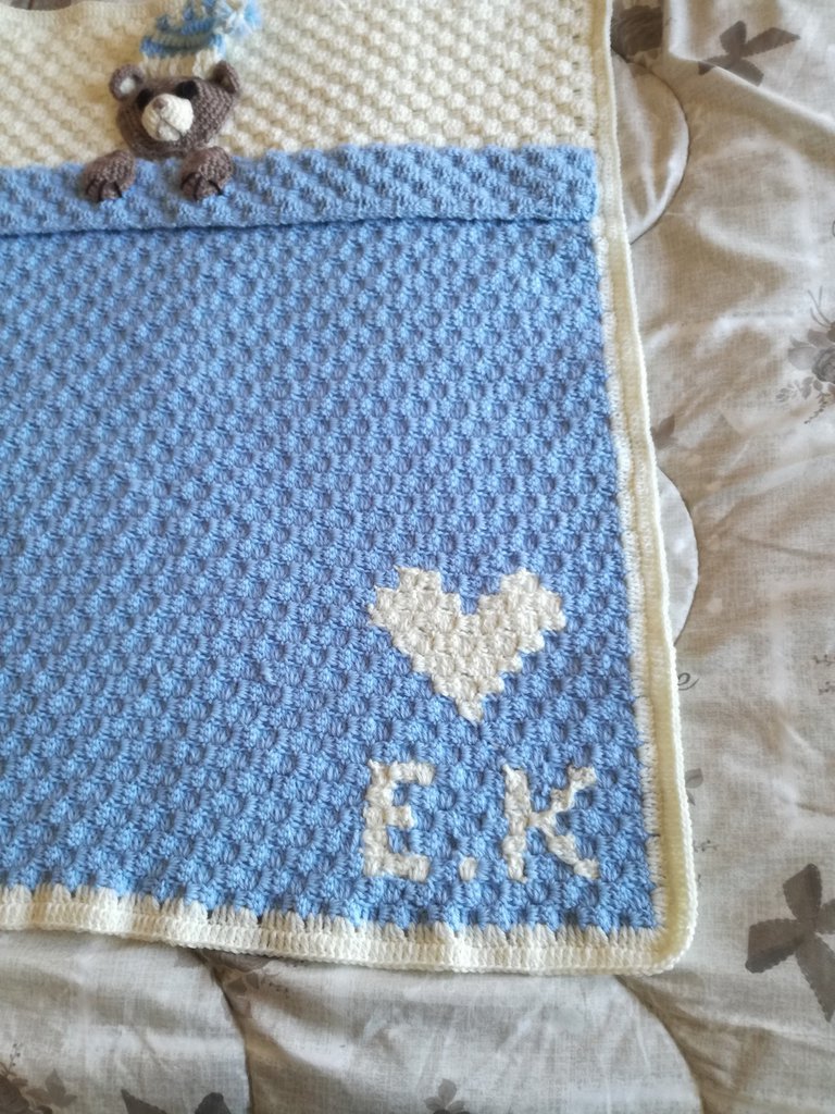 Copertina Leggera Neonato 100% Cotone Con Orsetto - 85x85 Cm Per Primavera/Estate - Foto 4