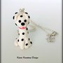 Collana in fimo cane dalmata, miniatura dalmata, idee regalo compleanno, regalo amanti cani, regalo cane, gioielli cani, regali per lei