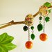 Orecchini arance agata verde tessuto - orecchini arance - orecchini pietre naturali - gioielli frutta - gioielli boho - orecchini frutta