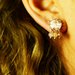 Orecchini agata rosa beige stoffa - orecchini boho - orecchini pietre naturali - gioielli originali - gioielli etnici - orecchini ottone