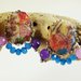 Orecchini agata viola rosa stoffa - orecchini originali - orecchini pietre naturali - gioielli agata - gioielli boho - orecchini cabochon