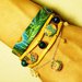 Braccialetto multi-strato cuoio agata tessuto Pavone - braccialetto cuoio - braccialetto perle naturali - bracciale pavone - gioielli boho