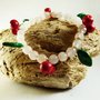 Braccialetto ciliegie e foglie quarzo rosa - braccialetto perline - braccialetto perle naturali - bracciale boho - gioielli frida kahlo