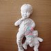 *50*Gessetti artigianali di colore bianco BIMBO BAMBINO CON PELUCHE ORSACCHIOTTO ORSETTO  Bomboniera Compleanno, Segnaposto, chiudipacco, Nascita, comunione, ecc