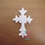 Gessetti colore bianco profumati a forma di CROCE DECORATA ( MODELLO 2 ) per bomboniera Cresima, Battesimo, Comunione, Matrimonio, Sacramento,Natale - Idea Regalo