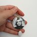 Marilyn Monroe orecchini di carta pendenti cerchio con perla bianca