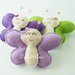 Tre farfallina di feltro come idea regalo per la festa della mamma: tre delicate farfalle come magneti per decorare il suo frigorifero!