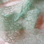 Pizzo vintage verde acqua alto 6,5 cm, 3 metri ,materiali cucito,bordura in pizzo