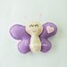 20 farfalle in feltro fatte a mano per bomboniera/gadget per il suo evento: una calamita per ricordare il suo compleanno, battesimo, comunione, cresima.