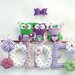 Lettere imbottite per comporre il nome CLOE accompagnate con gufetti, fiori e cuori per creare l'originale fiocco nascita per la tua bambina