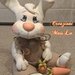 Bunny coniglio decorativo in pasta di mais 