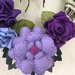 Ghirlanda a cuore con fiori di feltro lilla e viola