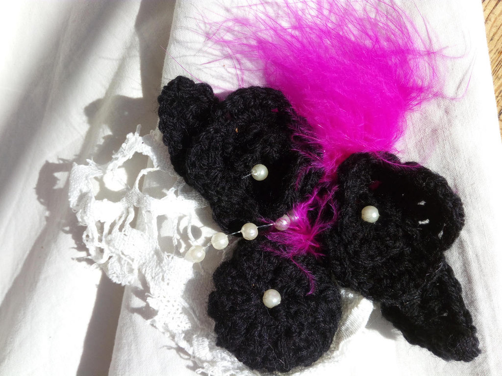 Spilla a forma di piuma, per donne e ragazze, stile vintage, spilla per tea party, fermaglio per capelli con piume nere, M