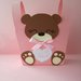 Scatolina scatola porta confetti orsetto cuore nome bimbo bimba nascita evento battesimo