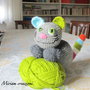                                                           Gatto Palla Amigurumi multicolor