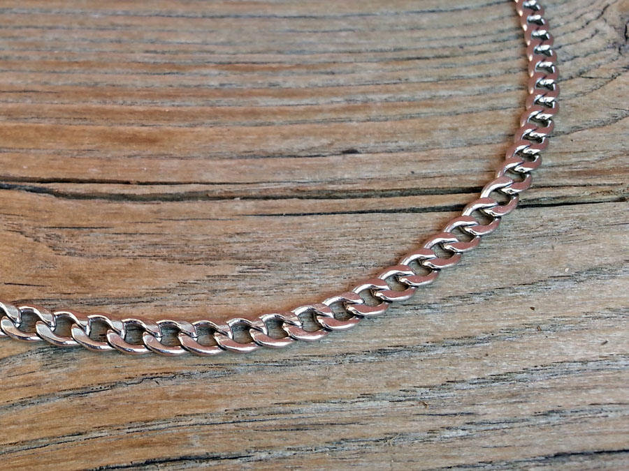 Bracciale Unoaerre in bronzo dorato catena groumette smalto azzurro