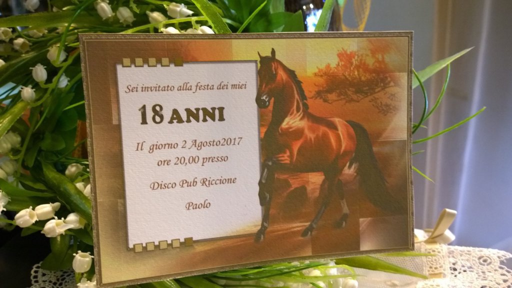 8 Biglietti D'Invito Per 5° Compleanno A Tema Cavallo - Con Buste Autoadesive - Formato A6 - Stampati In Germania