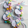 bomboniera unicorno in fimo con smarties