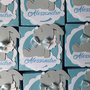 Scatolina porta confetti segnaposto sacchetto scatola scatoline nascita battesimo comunione compleanno orsetto nuvola nome 