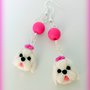 Orecchini Maltese in fimo, miniatura maltese, regalo compleanno, regalo maltese, regalo cane, appassionati di cani, gioielli animali