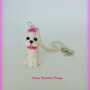 Collana Maltese in fimo, miniatura maltese, regalo compleanno, regalo maltese, regalo cane, appassionati di cani, gioielli animali