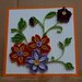 Biglietto con farfalle pop up e fiori quilling