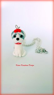 Collana Shih Tzu in fimo, miniatura shih tzu, regalo compleanno, regalo shih tzu, regalo cane, appassionati di cani, gioielli animali