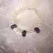 Bracciale di perle con boule in cristallo ametista (BR02)