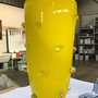 Vaso in vetro di Murano, in vetro soffiato, color giallo, ideale per arredamenti e decorazioni