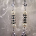 Orecchini placcati argento con cubic zirconia, strass e perle bianche (OR38)
