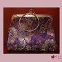 Borsa in broccato di seta "Violet"