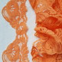 Pizzo vintage arancione alto 9 cm 3 metri ,materiali cucito,bordura in pizzo