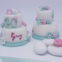 Originali Minicake 40 anni color tiffany e rosa