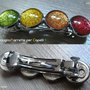 FERMAGLIO PER CAPELLI 1 - cabochon glitter multicolori